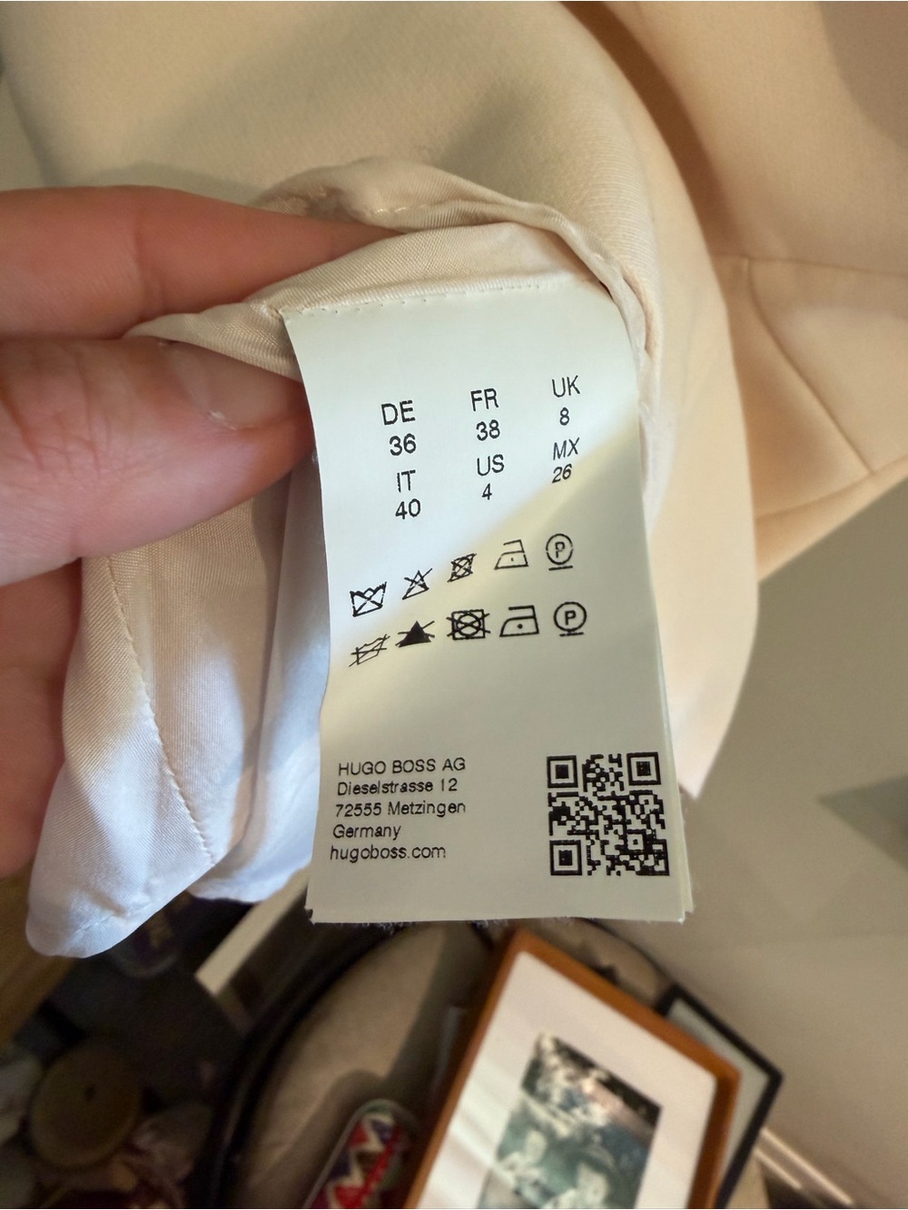 Hugo Boss Islela Cream Peplum Top - Picture 5 of 7
